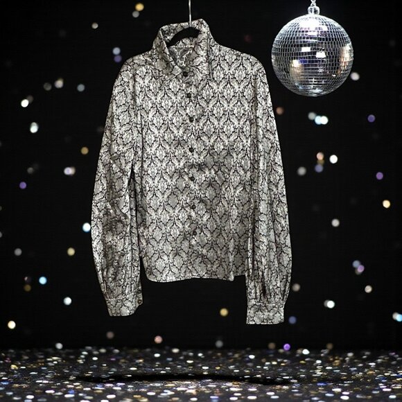 Steampunk Devil’s Fashion Men's Shirt Gothic Party Prom Gentlemen Dress Shirt - Picture 2 of 10